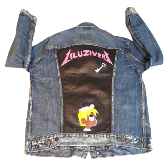 Levi Lil Uzivert Denim Trucker Size L - Picture 2 of 4